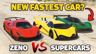 GTA 5 Online: ZENO VS 10 FASTEST SUPERCARS (WHICH IS FASTEST?) | Drag Race