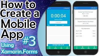 Xamarin.Forms Tutorial #3 - Time Tracker App: Login and Dashboard Page and Page Model MVVM