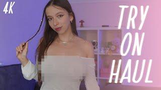 [4K] TRANSPARENT SHORT DRESSES TRY ON HAUL with Cyberly Chloe