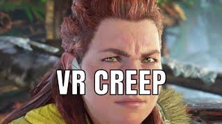 Creeping out Aloy in VR. Subscribe for more.