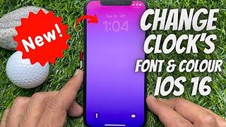 How To Change Lock Screen Clock’s Font And Colour on iPhone iOS 16