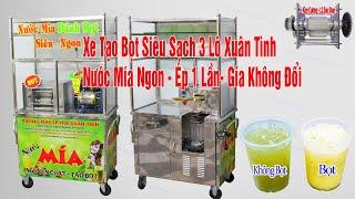 Xe Nước Mía Tạo Bọt Xuân Tình 2024 Ép 1 Lần Nước Mía Vị Truyền Thống