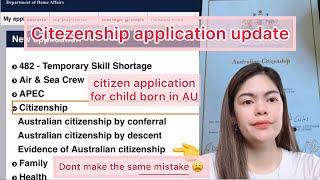 Australian Citizenship update and application mistake