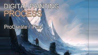 Procreate Digital Painting Process- Cold Journey - TimeLapse