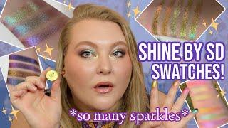 NEW Single Shadow Sparkles... Swatching all New Eyeshadows from Shine By SD! | Lauren Mae Beauty