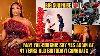 Wow! May Yul Edochie Say Yes  Again on Her 41 Years Old Birthday  See Engagement Video.