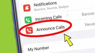 Announce Incoming Calls Settings in Apple iPhone ios