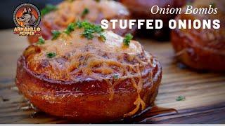 Stuffed Onion Bombs | Bacon-Wrapped Onion Bombs on Pit Boss Pellet Grill