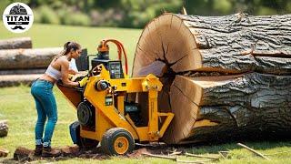 Fastest Automatic Firewood Processing Machine | Homemade Modern Wood Cutting Chainsaw Machines #35