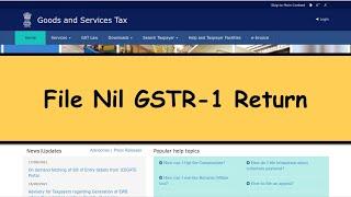 How to file Nil GSTR 1 returns monthly and quarterly