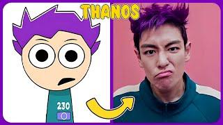 Squid Game Character vs In Real Life | Squid Game x Sprunki | Thanos  Doll