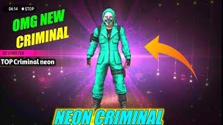 New Neon Criminal bundle free fire | Neon criminal event free fire | Free fire new event