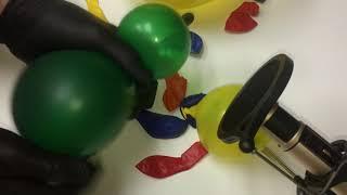 Balloon ASMR Squeaking, Rubbing, Inflating, Deflating Black Nitrile Gloves No Talking