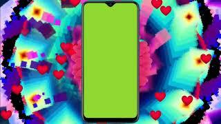 android mobile frame with animated background greenscreen | no copyright