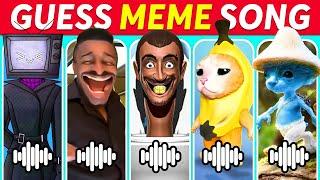  GUESS MEME SONG ️ | Smurf Cat, Skibidi Toilet, MrBeast, Grimace, BoyWithUke, Ronaldo