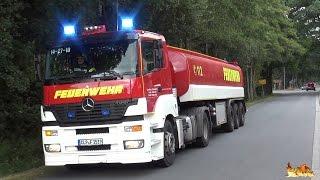 [Extreme large Tanker!] German Fire Apparatus responding to major fire drill!