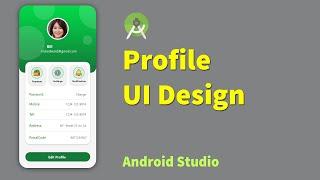 Xd Android studio profile page || profile ui app || Profile Android studio no108