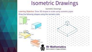 Isometric drawings of 3D shapes - Mr Mathematics