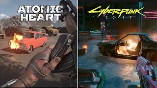 ATOMIC HEART VS CYBERPUNK 2077 Game Physics and Details Comparison