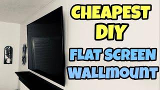 DIY - CHEAPEST and EASIEST Flat Screen TV Wall Mount! 