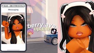 THE BEST BERRY AVENUE UPDATE EVER (phones, instagram) | VOICED roblox berry avenue