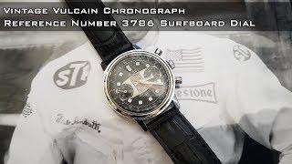 Vintage Vulcain Chronograph Reference Number 3786 Surfboard Dial