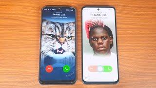 REALME C31 vs  REALME C55 incomingcall TruePhone dialer Android 11,14