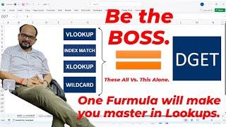 DGET Function in Excel PART- 2 : KILLER for VLOOKUP, XLOOKUP & INDEX MATCH, || Practice file PFA ||