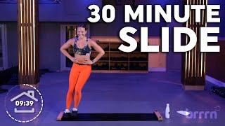 30 Minute Core Strength & Cardio Slide Board Workout | Get Ready To Sweat!