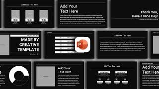 Minimalist Black and White PowerPoint Template  | Animated Slide | FREE TEMPLATE | 01