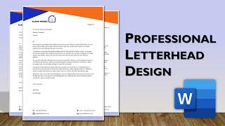 How to Create a Professional Business Letterhead in Word | Letterhead Template Design