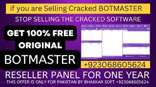 Get BotMater Reseller Panel 100% Free and make/generate License Keys For BotMaster WhatsApp Sender