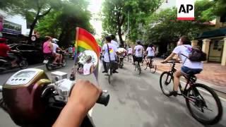 Gay Pride celebrated on streets of Hanoi in a rare demonstration