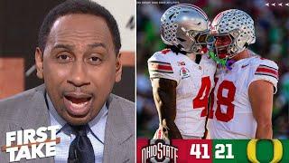 FIRST TAKE | "Ohio St is the best team in country!" - Stephen A. on Ohio State destroys Oregon 41-21