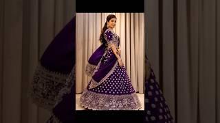 Purple bridal lehenga design #lehenga #purplelehenga #lehengadesign #shorts #youtubeshorts #komal