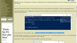 Your System Requires SMB2 or Higher Error on Windows 10