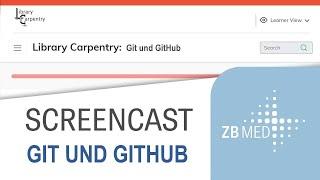 Screencast zu Library Carpentry - Git und GitHub