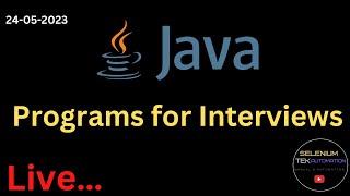 Java programs for automation testing interviews || Selenium Java Programs for Interviews