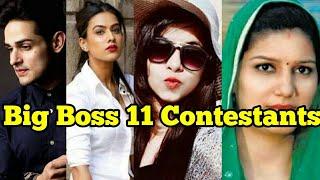 Bigg Boss 11 Contestants Confirmed List