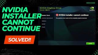 Nvidia driver installer failed -(cannot find compatible hardware )-working 2020