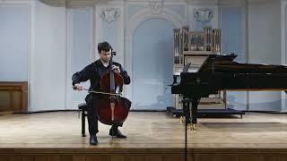 Mikhail Rogov. cello. Tchaikovsky competition Qualifying round program.