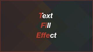 [Arabic] HTML, CSS Tutorials - Text Fill Effect On Hover