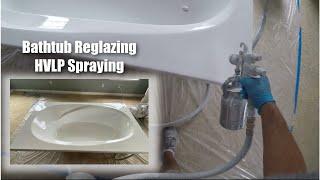 Spraying Euro Epoxy Primer on a Bathtub | How to Reglaze a Fiberglass Bathtub | DP Tubs