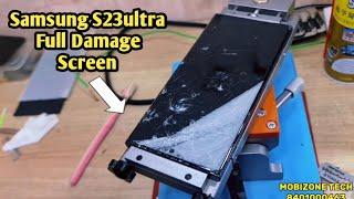 Samsung S23 Ultra Glass Replacement Fullprosess. s23ultra display glass. MOBIZONE TECH #smartphone