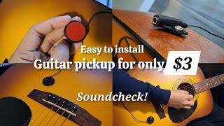 Affordable guitar pickup & Easy to install, Piezo pickup for acoustic guitar link @ the description