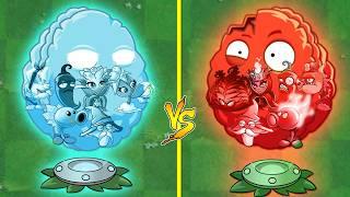 Random 30 BLUE & RED Plants Have Same Shapes - Who Will Win? - PvZ 2 Plant vs Plant