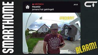 Smarte Türklingel  Foto in Benachrichtigungen  auf deinem Smartphone durch Homeassistant