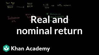 Real and nominal return | Inflation | Finance & Capital Markets | Khan Academy