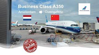 Business Class China Southern Airlines A350 Amsterdam to Guangzhou: First In-Depth Review on YouTube