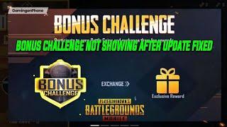 Bonus Challenge Not Showing After New PUBG 1.0 Update | How to Play Bonus Challenge After Update